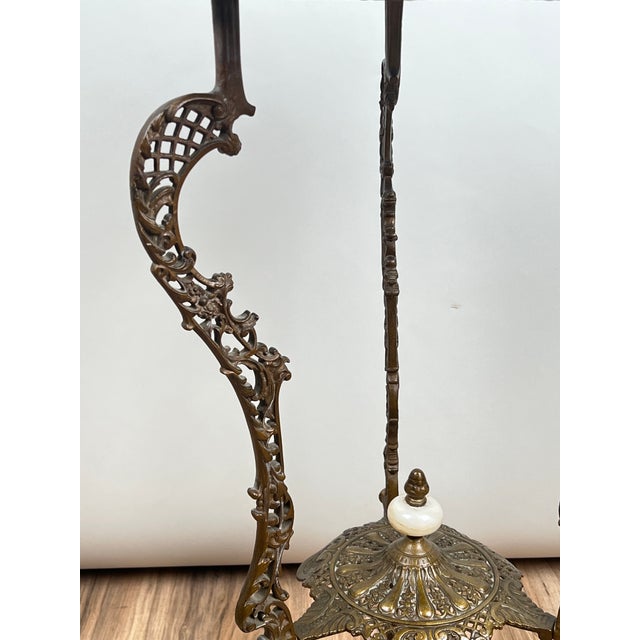 Antique Victorian Bronze and Onyx Stand C. Late 19th Century For Sale In Boston - Image 6 of 11