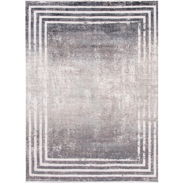 21st Century Contemporary Wool and Silk Rug For Sale - Image 13 of 13
