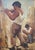 Original, one of a kind oil painting by influential Dutch artist Willem Van Den Berg (1886-1970). The painting depicts two...