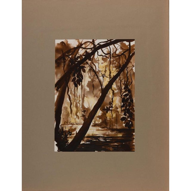 Jacques NOURY (1927-2021) Undergrowth in chiaroscuro Original watercolor Signed in pencil lower right On wove paper, 38 x...
