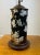 Wood 1920s Antique Chinese Cherry Blossom Pattern Ceramic Lamp For Sale - Image 7 of 9