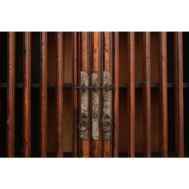 Tall Antique Chinese Lattice Noodle Cabinet For Sale - Image 4 of 13