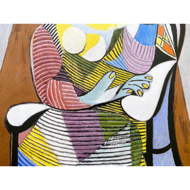 Paper Pablo Picasso Cubist Offset Lithograph Print French Museum Poster " Portrait De Marie Therese " 1937 For Sale - Image 7 of 10