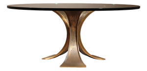 Brutalist Bronze and Glass Coffee Table, Germany, 1970s