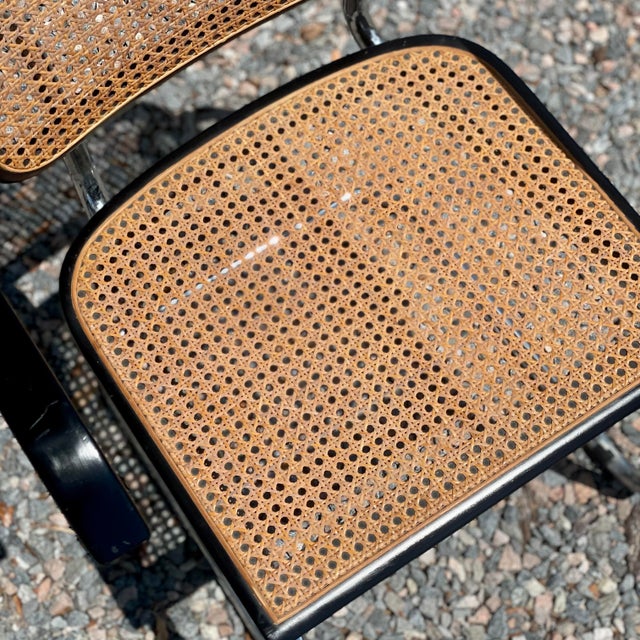 1970s MCM Italian Cesca Cantilever Armchairs (4) For Sale - Image 10 of 12
