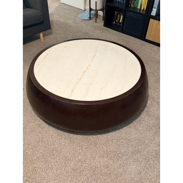 2020s Thomas Pheasant for McGuire Drum Cocktail Table For Sale - Image 5 of 12