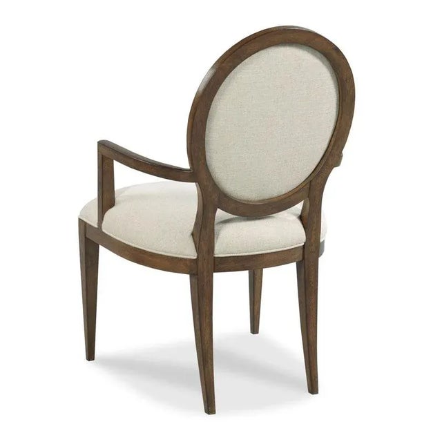 A lovely oval back chair with styling derived from late 18th century French originals. The upholstered seat is raised on...