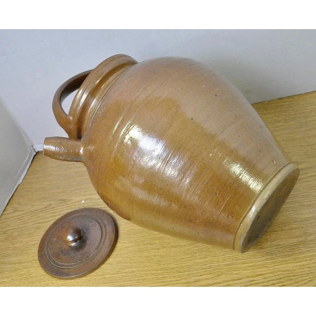 Brown Vintage French Stoneware Pot For Sale - Image 8 of 9