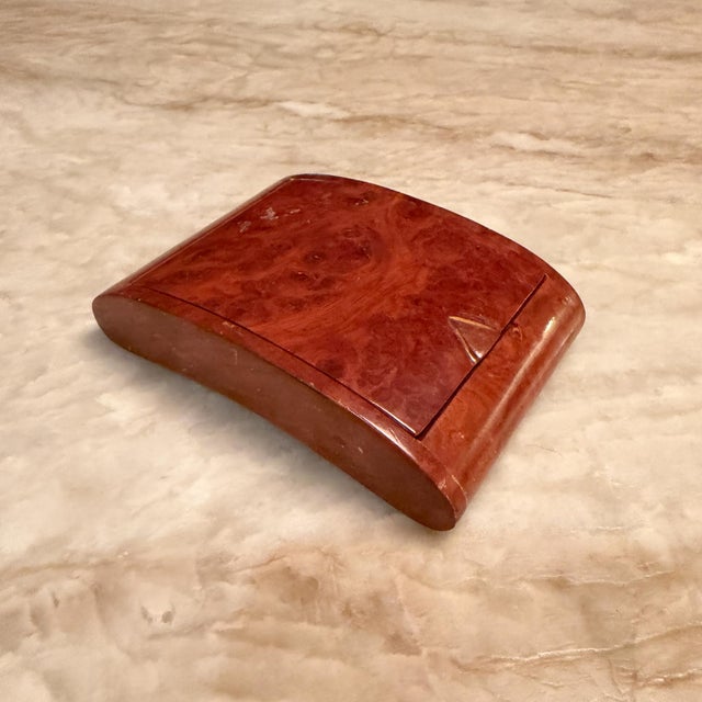 For your consideration a collectible vintage or antique small wooden box, likely intended for storing trinkets, cigarrets...