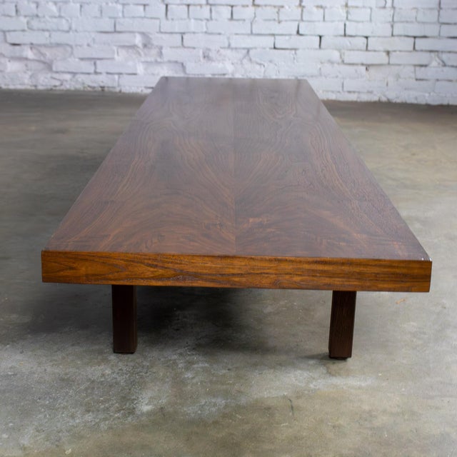 Mid-20th Century MCM Low Walnut Coffee Table or Bench by Milo Baughman for Thayer Coggin For Sale - Image 12 of 18