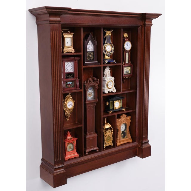 Small Franklin Mint Clocks with Wall Unit, 1980s, Set of 13 For Sale - Image 3 of 16