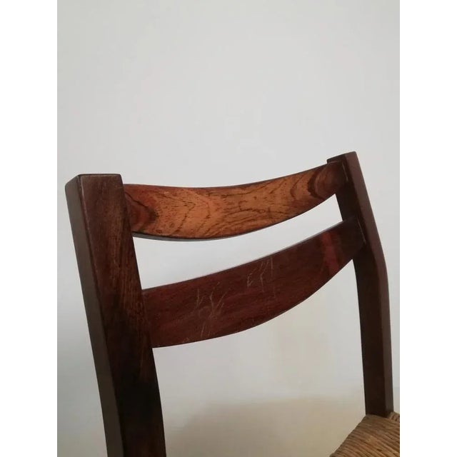Scandinavian Style Rosewood and Straw Chairs, Set of 4 For Sale - Image 17 of 18