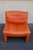 Series 5 Lounge Chairs in Cognac Orange Leather, 1970s, Set of 5 For Sale - Image 3 of 18