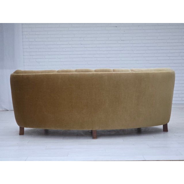 Wood Vintage Danish Three-Seater Banana Sofa, 1960s For Sale - Image 7 of 18