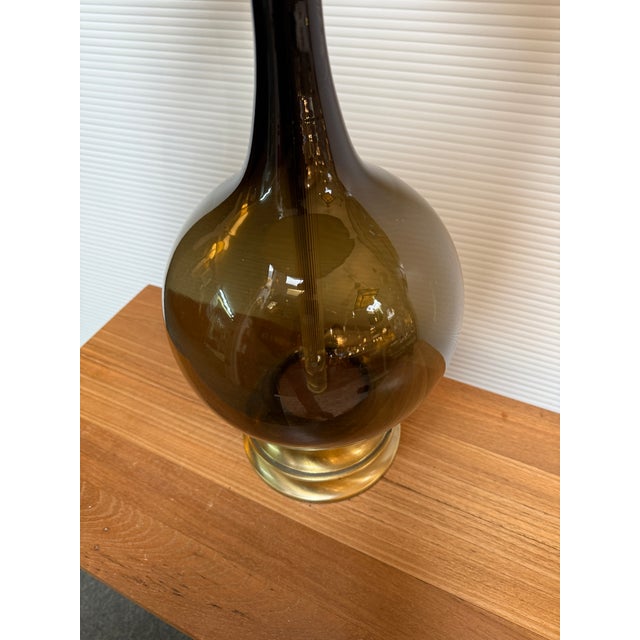 Glass Mid 20th Century Glass Table Lamp For Sale - Image 7 of 12