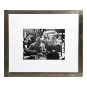 1980s "Pablo Picasso a Table avec Michel Leiris, Festival de Cannes" Silver Gelatin Print After Pablo Picasso