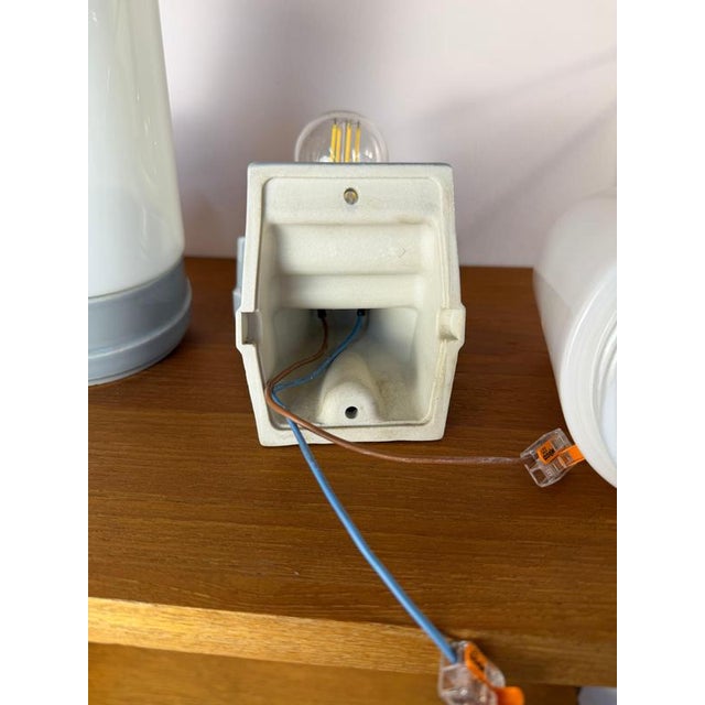 Gray Model 6070 Wall Lamp in White by Sigvard Bernadotte for Ifö, Set of 2 For Sale - Image 8 of 11