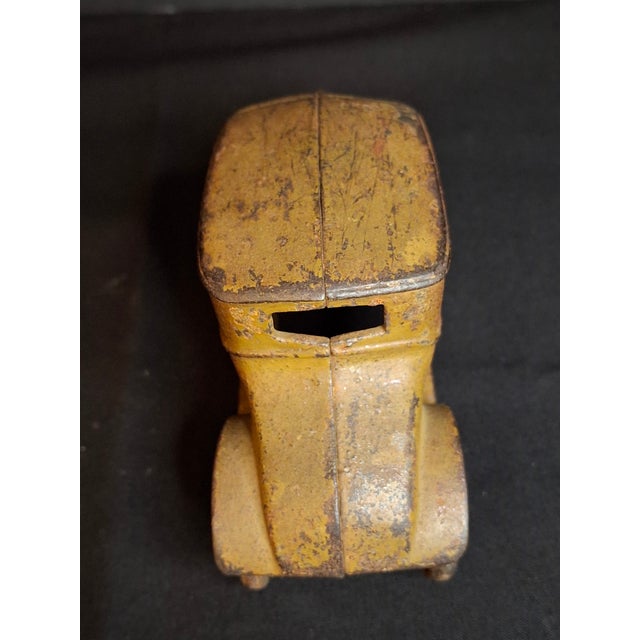 Antique 1920s Kilgore Cast Iron Ford Model T Coupe Toy Car Dark Mustard Yellow Sf600a For Sale - Image 9 of 17