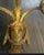 Vintage Neoclassical Gilt Brass Figural Three-Light Wall Sconces - a Pair For Sale - Image 4 of 12