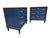 1970s Vintage American of Martinsville Navy Blue Marble Top Nightstands - Set of 2 For Sale - Image 5 of 10