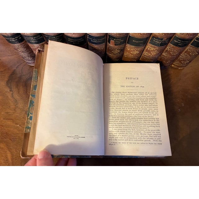 Animal Skin Antique 19th Century Leather Bindings - Books by Sir Edward Bulwer Lytton - 11 Volumes For Sale - Image 7 of 11