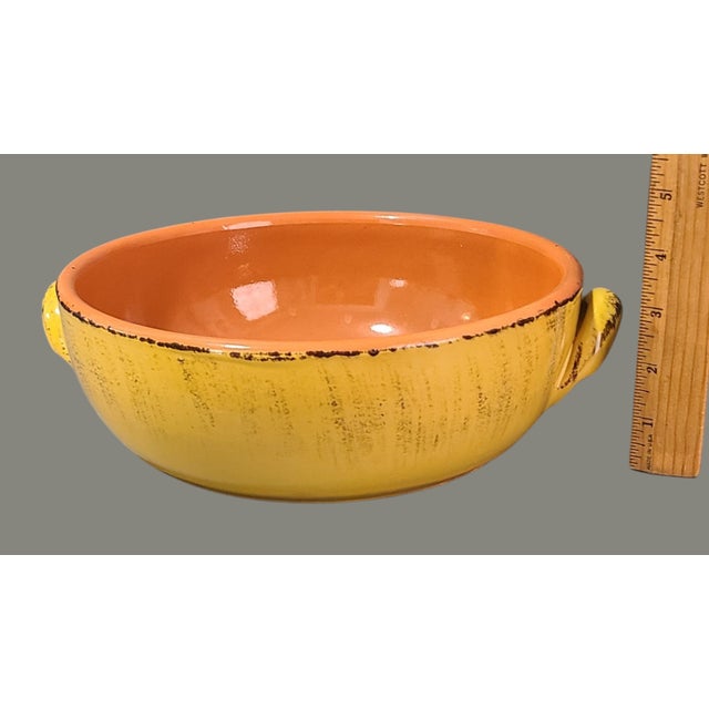 Italian Vintage Italian Terra Cotta Pottery De Silva Casserole Pot For Sale - Image 3 of 7