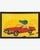 Wood Vintage 80s Preppy Alligator Driving Mercedes Sports Car Print For Sale - Image 7 of 9