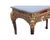 Hollywood Regency Late 20th Century Italian Painted & Parcel-Gilt Marble Top Console Table With Mythical Mask Carvings, 48.5" For Sale - Image 3 of 6