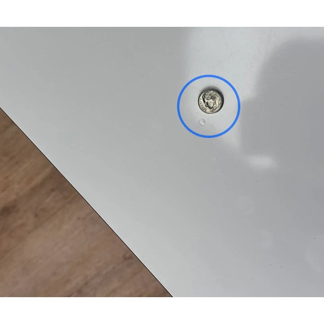 Vintage Postmodern White Lacquered End Tables - A Pair For Sale - Image 10 of 10