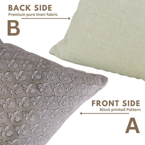 Fabdivine Modern Boho Block Print Pillow Cushion Cover 16x16 Inch- Gul Mohar For Sale - Image 4 of 5