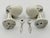 Cream 1990s Emilia Castillo "The Couple" Bisque Porcelain & Sterling Silver Salt Cellars - 4 pcs For Sale - Image 8 of 18