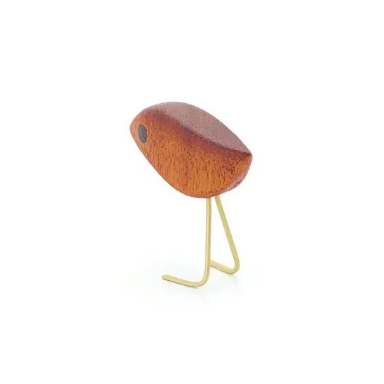 Mid Century Modern style Pair of Birds inspired by the wooden birds of Danish designer Jacob Hermann. The birds are...