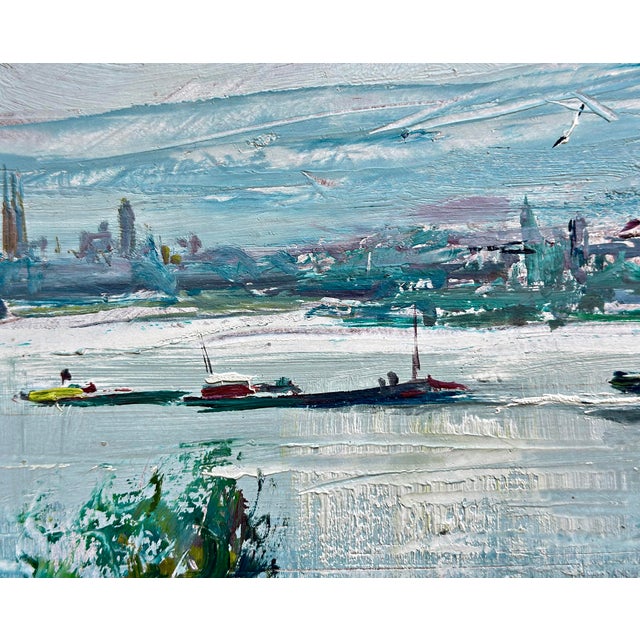 Impressionistic View of Castle Johannisberg by Rheingau Artist Willy Holtmann, from Oestrich-Winkel For Sale - Image 7 of 10
