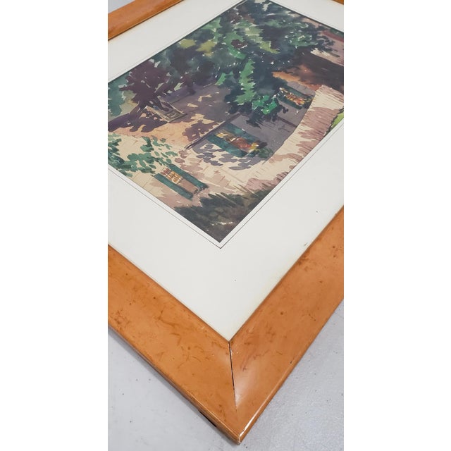 Arthur D. Fuller "Country Home" Original Watercolor C.1940s For Sale - Image 4 of 7