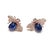 Bochic “Orient” Blue Sapphire & Ruby Earrings Set In 18K Yellow Gold & Silver, 2 pieces For Sale In New York - Image 6 of 10