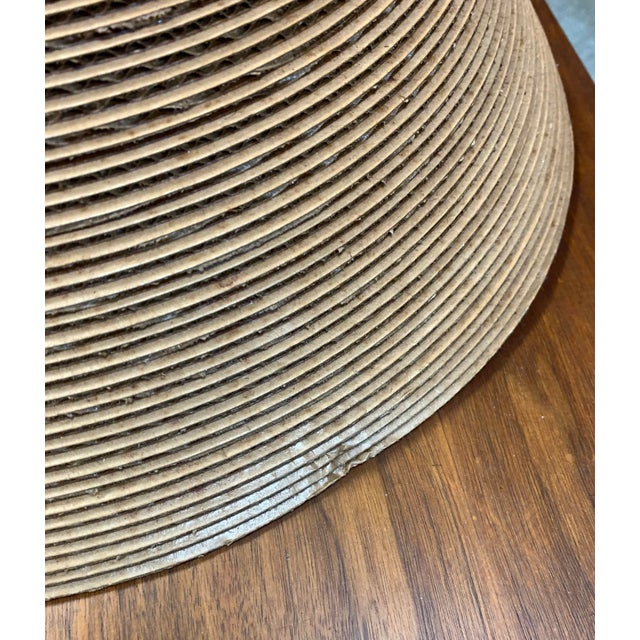 Mid 20th Century Mid-Century Modern Corrugated Cardboard Pendant Hanging Light For Sale - Image 5 of 6