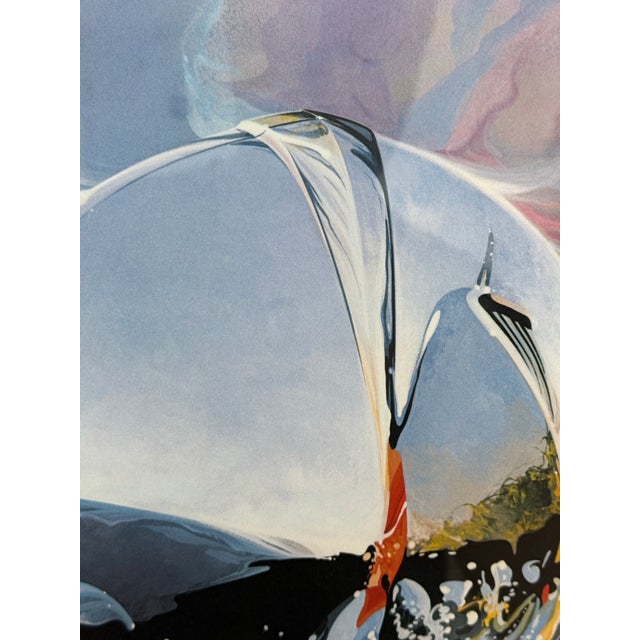 Paper Circa 1988 Signed Tom Hale Classic Car Series Print, Framed For Sale - Image 7 of 12