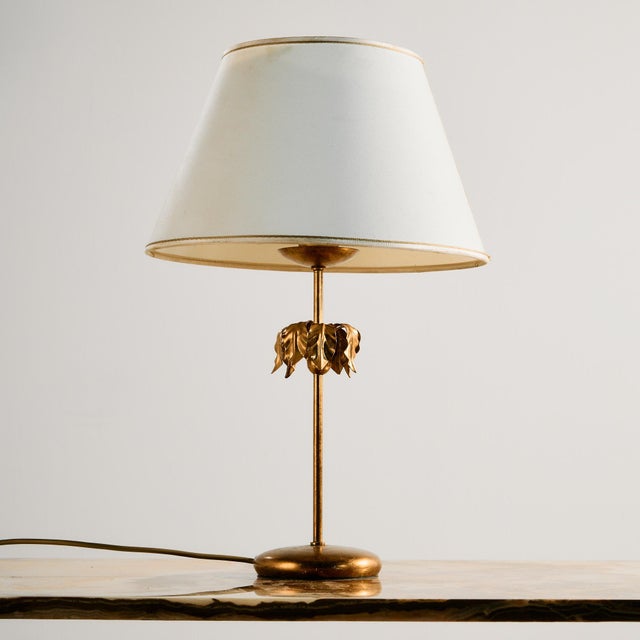 Vintage Gold-Painted Table Lamp, 1970s For Sale - Image 13 of 13