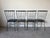1970s Vintage Black Painted Metal Outdoor Garden Dining Chairs – Set of 4 For Sale - Image 9 of 12
