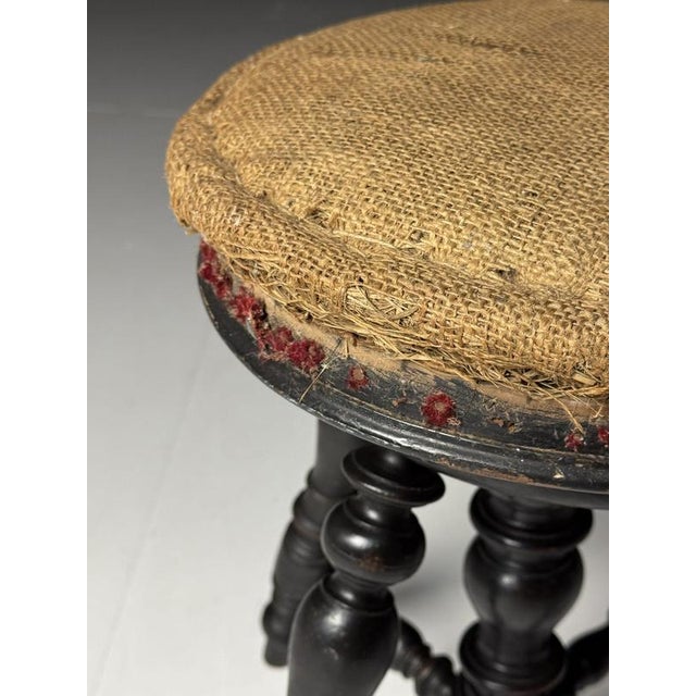 Wood Antique Piano Stool, 1900s For Sale - Image 7 of 14