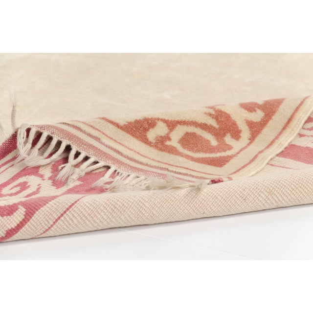 Tan Oushak Vintage Anatolian Antique Rug For Sale - Image 8 of 10