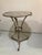 Modern Gueridon Silver Leaf Finish on Metal Table With Antique Mirror Top -3 For Sale - Image 3 of 10