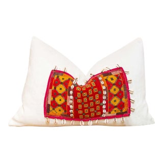 Noori Himalayas Tribal Antique Linen Pillow For Sale