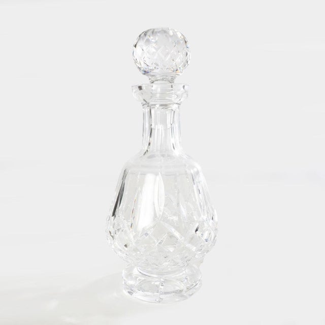 Glass Mid 20th Century Waterford Lismore Footed Decanter For Sale - Image 7 of 8