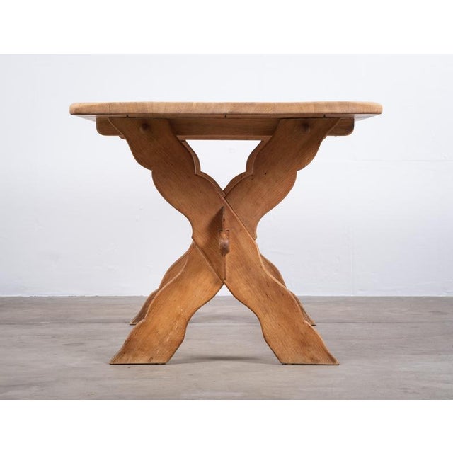 Vintage Oak Dining Table by Henning Kjærnulf, Denmark, 1960s For Sale - Image 8 of 10