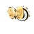 1970s Vintage Maz 14k Gold Conch Shell Mabe Pearl Gemstone Clip Earrings, Pair For Sale - Image 5 of 13