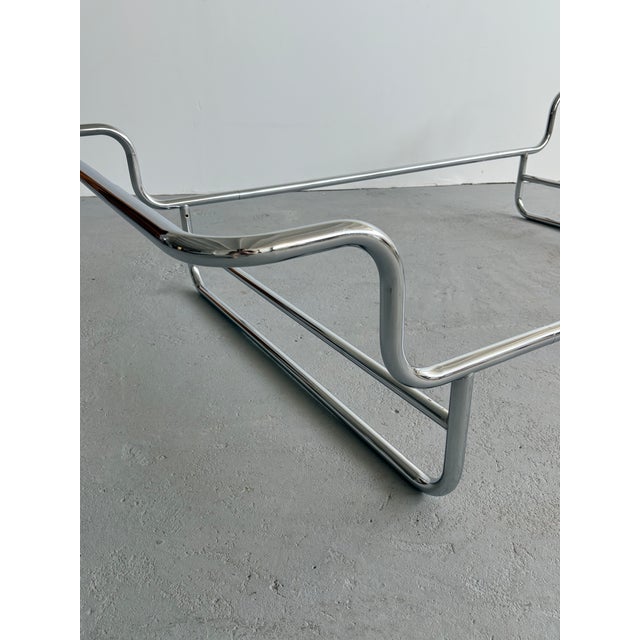 Vintage Swedish Chrome Bed Frame by Bruno Mathsson, 1970s For Sale - Image 4 of 5