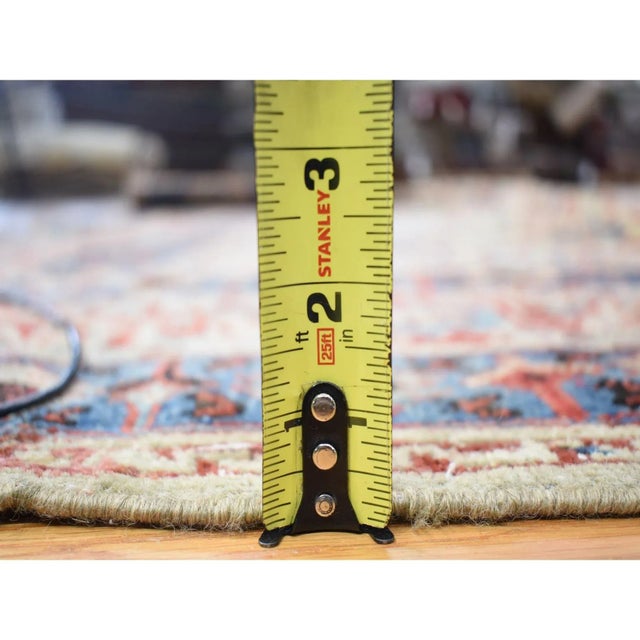 Antique Persian Mahal Beige Wool Handmade Rug For Sale - Image 12 of 13