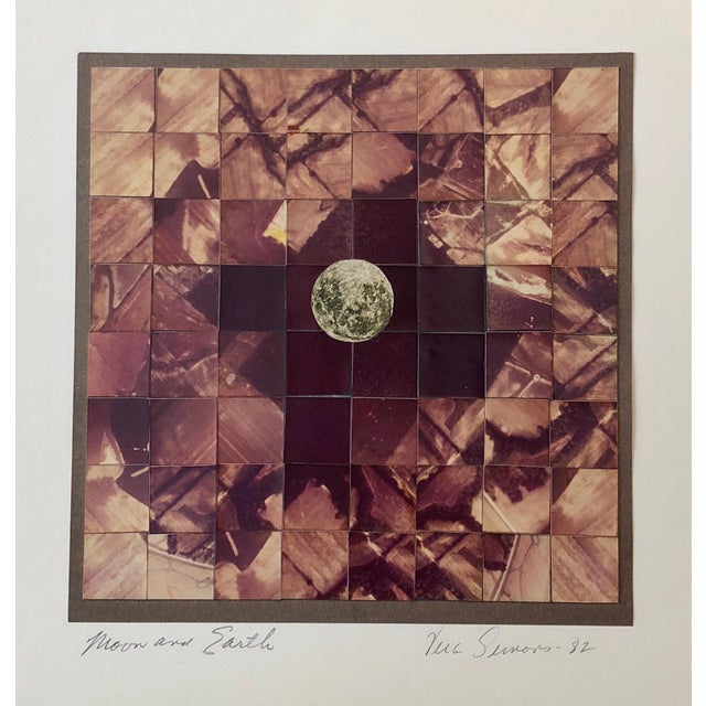 Late 20th Century Vera Simons, Moon and Earth Assemblage, Photo Mosaic Collage Photograph, Feminist Aviator, 1982 For Sale - Image 5 of 6