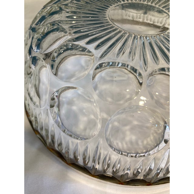 Vintage French Cut Glass Bowl With Silver Rim For Sale In Oklahoma City - Image 6 of 7
